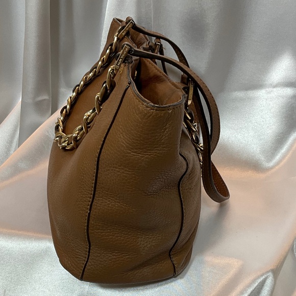 Micheal Kors brown satchel. 2 sets of top handles, 18-H3f - Picture 7 of 7